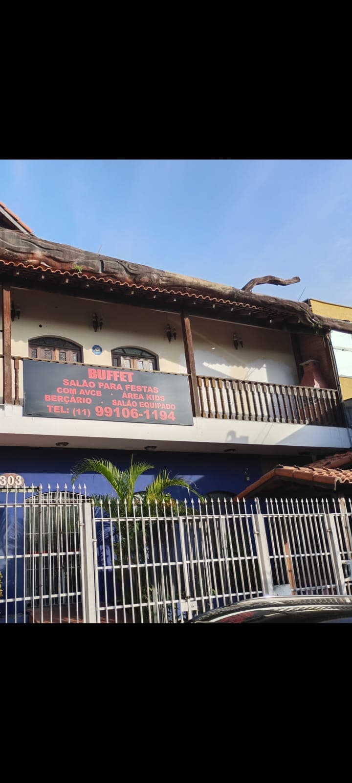Fachada do Buffet Brinco de Ouro